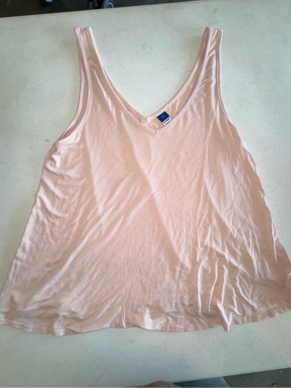 Old Navy Light Peachy Pink V-Neck Tank Top